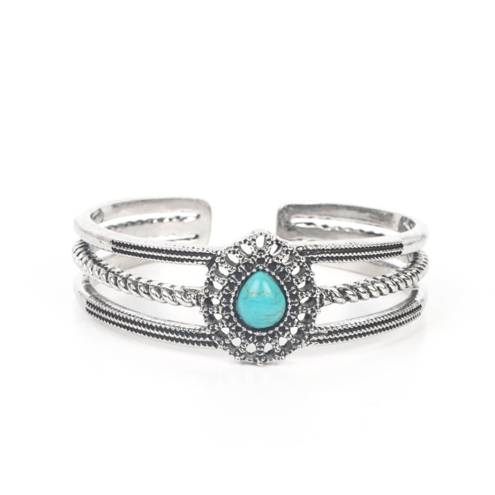 Silver and Turquoise Bracelet Elemental Escape Blue Cuff Bracelet Fashion Jewels